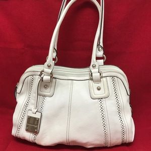 Tignanello White Leather Satchel